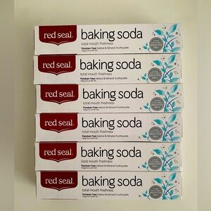 Lot of 6 Red Seal Baking Soda Toothpaste